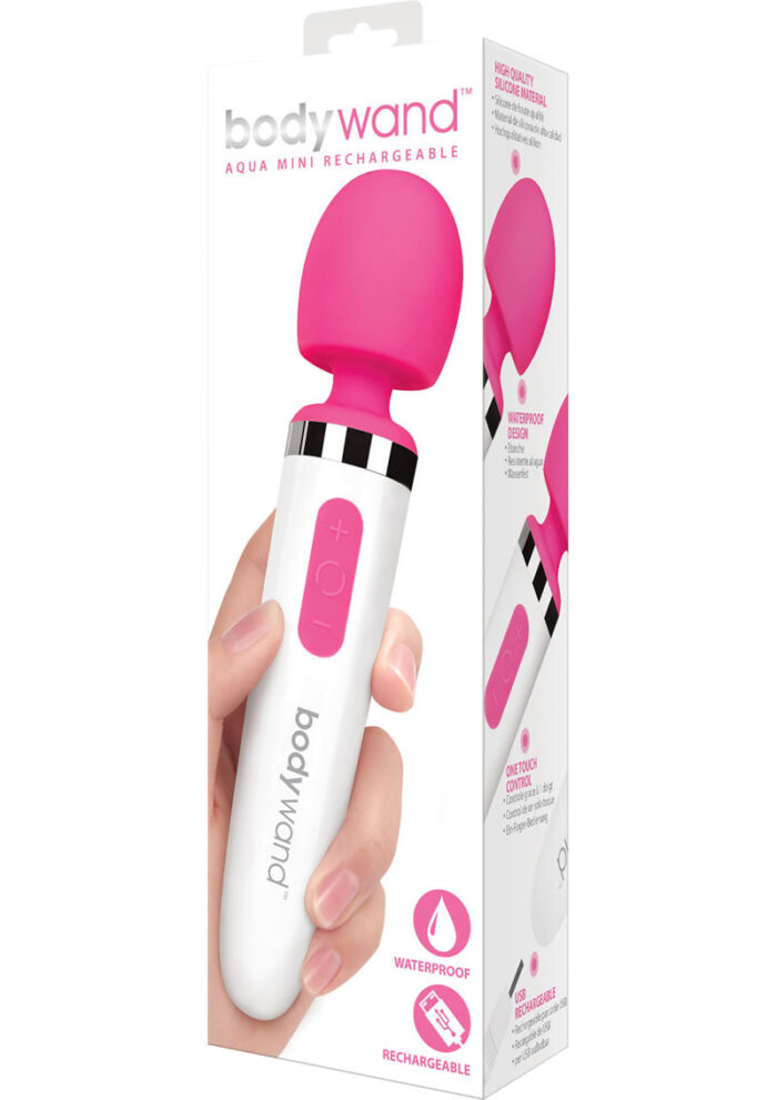 Bodywand Aqua Mini Silicone Rechargeable Massager - Pink