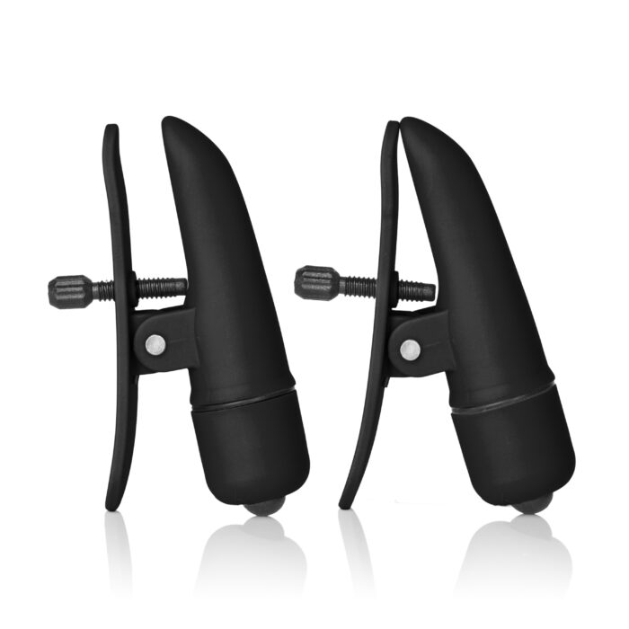 Nipple Play Nipplettes Vibrating Nipple  Clamps - Black - Image 2