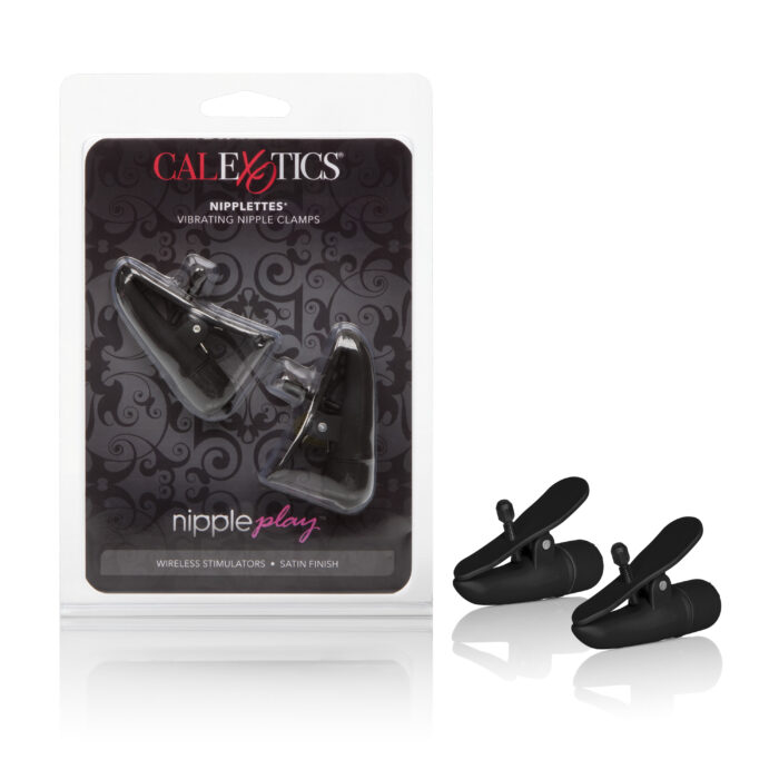 Nipple Play Nipplettes Vibrating Nipple  Clamps - Black - Image 5