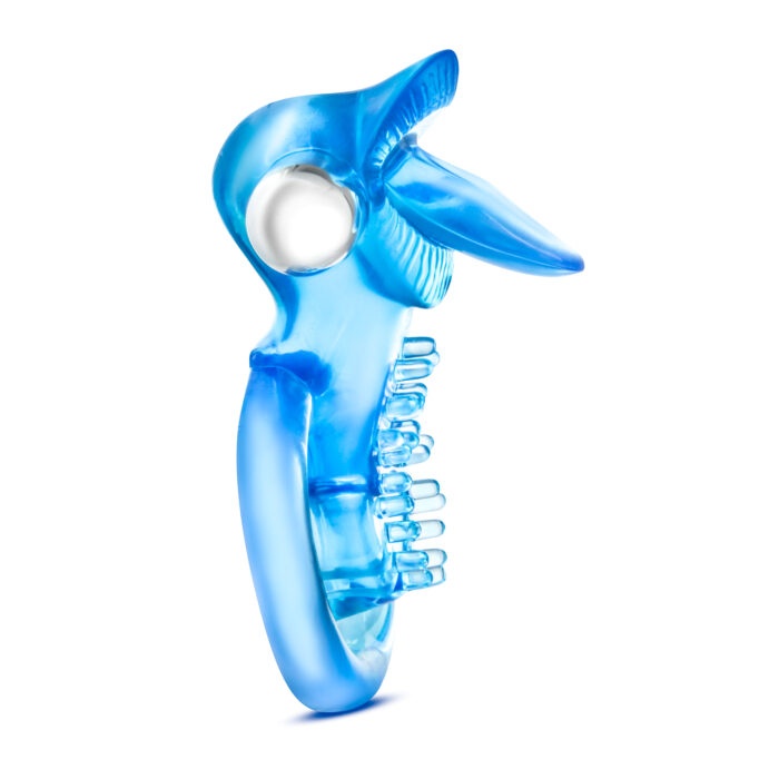 Stay Hard 10 Function Vibrating Tongue Ring - Blue - Image 3