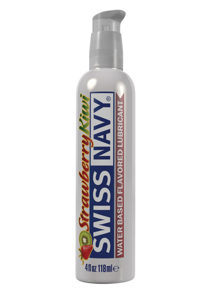 Swiss Navy Flavors Water Based Lubricant - Strawberry Kiwi 4 Fl. Oz.