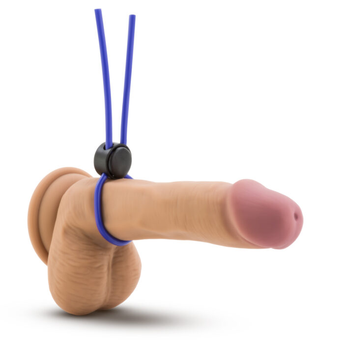 Stay Hard - Silicone Loop Cock Ring - Blue - Image 4